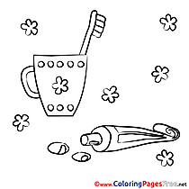 Toothpaste Colouring Sheet download free