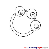 Toy Rattle for Kids printable Colouring Page