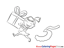 5 Years Geft Coloring Pages Happy Birthday for free