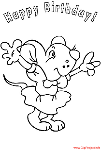 Birthday coloring page for free
