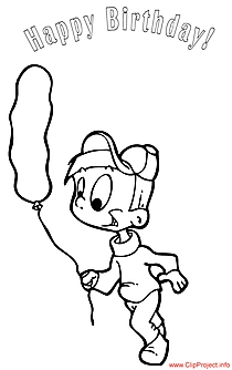 Birthday colouring