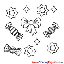 Candies Kids Happy Birthday Coloring Pages