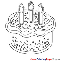 Celebration free Colouring Page Happy Birthday