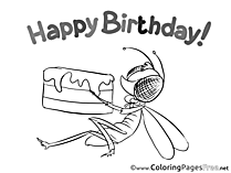 Fly free Happy Birthday Coloring Sheets