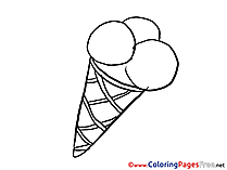 Ice Cream download Happy Birthday Coloring Pages