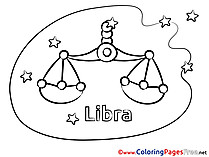 Libra Happy Birthday Coloring Pages download