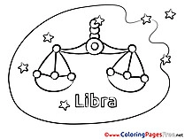 Libra Happy Birthday Coloring Pages download