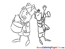 Musicians Happy Birthday Coloring Pages free