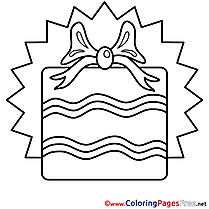 Picture Gift for Kids Happy Birthday Colouring Page