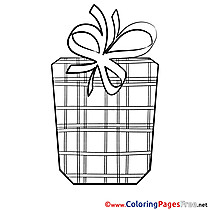 Picture Present Kids Happy Birthday Coloring Page