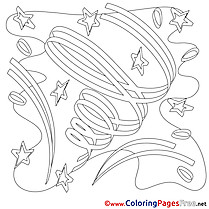 Stars Coloring Sheets Happy Birthday free