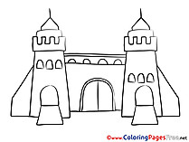 Gate Kids free Coloring Page