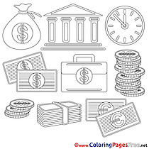 Bank Coloring Pages Business