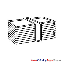 Banknotes Coloring Sheets Business free