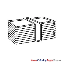 Banknotes Coloring Sheets Business free