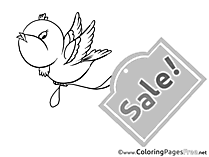 Bird Sale Coloring Sheets Business free