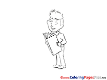 Book Man download Business Coloring Pages