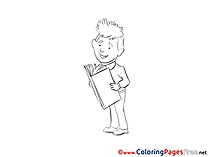 Book Man download Business Coloring Pages