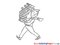 Books Colouring Sheet download Business