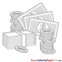 Business Coloring Pages Money