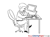 Chief free Colouring Page Business