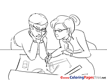 Collegues printable Coloring Pages Business