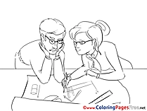 Collegues printable Coloring Pages Business