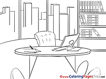 Desk free Business Coloring Sheets