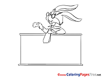 Hare printable Business Coloring Sheets