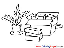 Objects Children Business Colouring Page