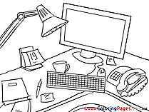 PC for Kids Business Colouring Page