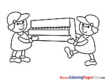 Piano Business Coloring Pages download