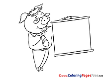 Pig Business Coloring Pages download