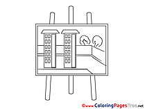 Project printable Business Coloring Sheets