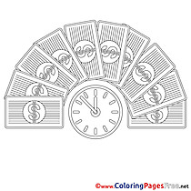 Time Money Business free Coloring Pages