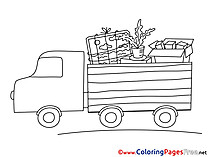 Truck Business Colouring Sheet free