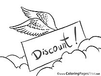 Wings Sale Kids Business Coloring Page