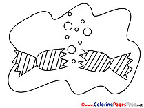 Candy Children Coloring Pages free