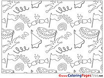 Children Decoration download Colouring Page