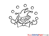 Clown printable Coloring Sheets download