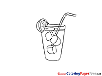 Cocktail Colouring Sheet download free