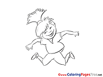 Colouring Page Girl printable free