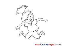 Colouring Page Girl printable free