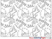 Decoration for Kids printable Colouring Page