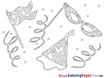 Festival Children download Colouring Page