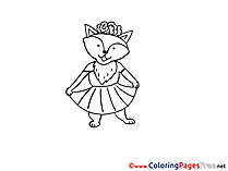 Fox free printable Coloring Sheets