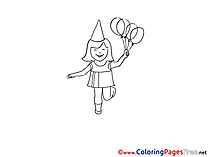 Girl for Children free Coloring Pages