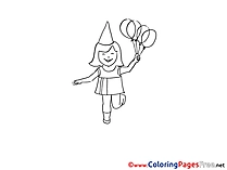 Girl for Children free Coloring Pages