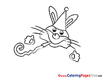 Hare Kids free Coloring Page