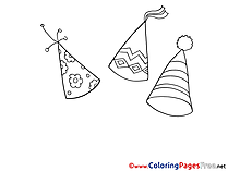 Hats Kids download Coloring Pages